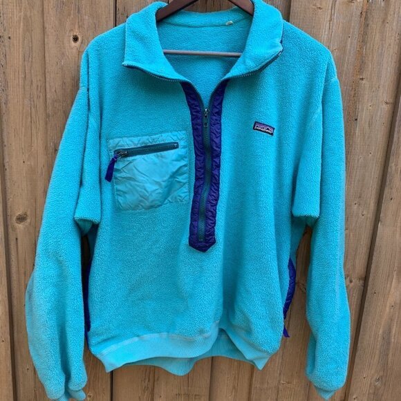 Vintage 90s Patagonia Sweater Jacket XL Blue - Picture 3 of 7